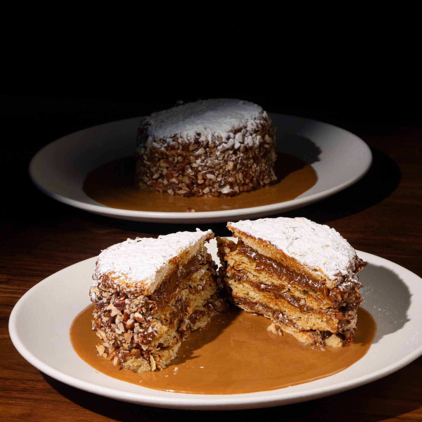 Postre argentino con dulce de leche